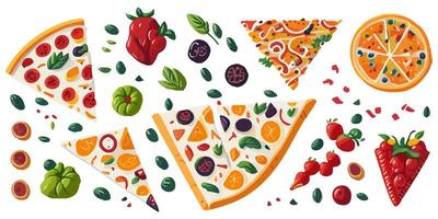 tradizionale italiano Pizza forno, piatto vettore illustrazione