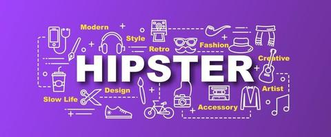 banner alla moda di vettore hipster