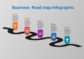 strada carta geografica Infografica vettore