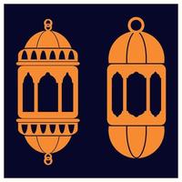 Ramadhan ied lanterna icona logo vettore