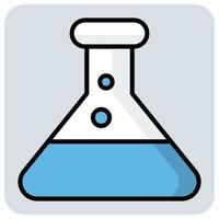 pieno colore schema icona per test tubo. vettore