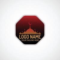 islamico logo modello design vettore