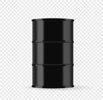 barile di metallo nero con illustrazione vettoriale di olio