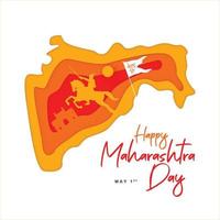 vettore illustrazione di contento Maharashtra giorno con porta di India, shivaji maharaja raid cavallo