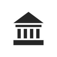 banca glifo icona isolato vettore illustrazione