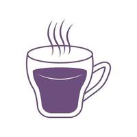 caldo tè caffè mano disegnato icona isolato vettore illustrazione