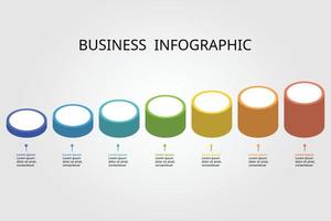 cerchio modello per Infografica per presentazione per 7 elemento vettore