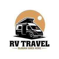 rv caravan auto illustrazione vettore Immagine