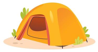 campeggio tenda. cartone animato vettore illustrazione.
