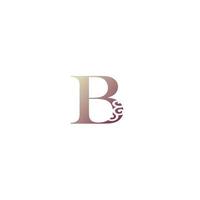 elegante lettera B bianca firma logo design modello con quadrato sfondo vettore