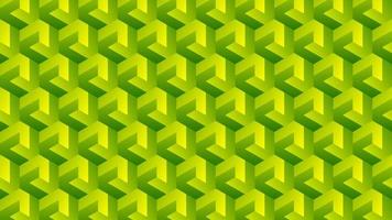 modello di 3d ottico illusione forma. modello di illusione blocchi. vettore illustrazione di 3d verde bloccare. geometrico illusorio per design grafico, sfondo, sfondo, disposizione o arte