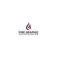 lettera fg fuoco vettore logo design