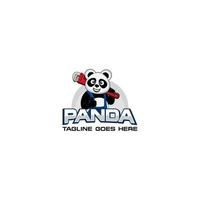 piombatura panda logo design . vettore