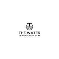 tw, wt lettera e acqua logo design vettore