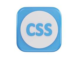 css programmazione icona 3d interpretazione vettore illustrazione