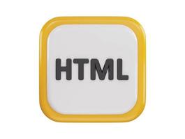html programmazione icona 3d interpretazione vettore illustrazione