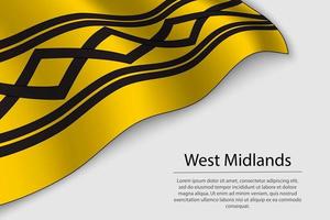 onda bandiera di ovest Midlands è un' contea di Inghilterra vettore