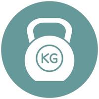 kettlebell vettore icona stile