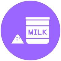 latte polvere vettore icona stile