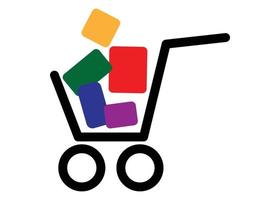 shopping carrello logo icona design modello isolato vettore