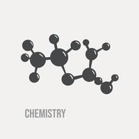molecola schizzo per chimica, biologia Lezioni disegnato a mano su un' leggero sfondo. vettore