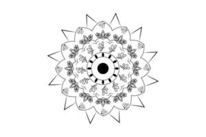 semplice mandala colorazione pagina. ornamento il giro mandala. geometrico cerchio elemento. caleidoscopio, medaglione, yoga, India, Arabo. colorazione pagina per bambini e adulti. lusso mandala sfondo vettore