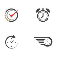 orologio icona vettore piatto illustrazione