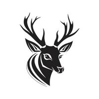 cervo, logo concetto nero e bianca colore, mano disegnato illustrazione vettore