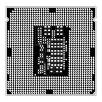 semplice illustrazione dell'icona del chip della cpu del computer elettronico digitale vettore