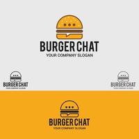 modello di progettazione di vettore di logo di hamburger