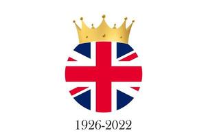 offuscare unito regno di grande Gran Bretagna bandiera e d'oro corona vettore