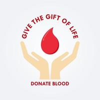 vettore illustrazione di sangue donazione su sfondo