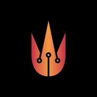 fiamma fuoco geometrico tecnologia logo vettore