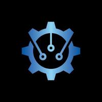 Ingranaggio motore Tech moderno semplice logo vettore