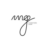 mg iniziale basato vettore logo. grafia o firma logo. logo per moda, marca, attività commerciale, donne, e evento.