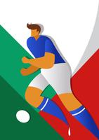 Illustrazione dei giocatori di calcio della coppa del Mondo dell'Italia vettore