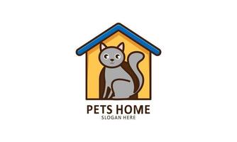 animale domestico casa portafortuna cartone animato stile illustrazione vettore