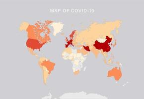 illustrazione vettore grafico di mettere in guardia corona virus scoppio con Cina, mappa e mondo carta geografica nel il sfondo. carta geografica di Cina con mortale corona virus. pericoloso Cinese ncov corona virus. vettore eps10.