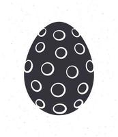 silhouette di Pasqua uovo con tratteggiata modello vettore