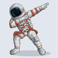 divertente dabbing astronauta vettore