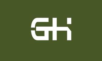 alfabeto lettere iniziali monogramma logo gh, hg, g e h vettore