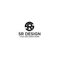 sr rs logo iniziale lettera design vettore