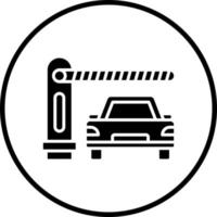 auto barriera vettore icona stile