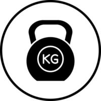 kettlebell vettore icona stile