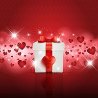 Regalo di San Valentino boxbackground vettore