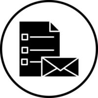 e-mail elenco vettore icona stile