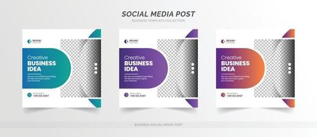 modello di banner per post sui social media di marketing aziendale digitale vettore