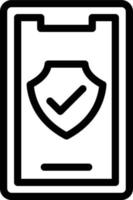 vettore design mobile sicurezza icona stile