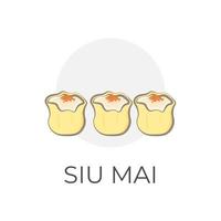 Cinese cibo Ravioli semplice illustrazione logo shumai siu Mai siomai vettore