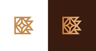 logo e lettera d'oro di lusso astratto con set di elementi a stella vettore